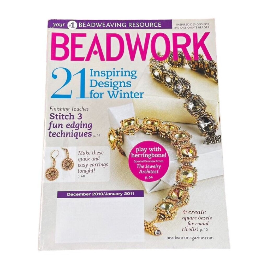 Beadwork Magazine Jewelry Crafting Book u Dec 2010 Jan 2011 Vol 14 No 1